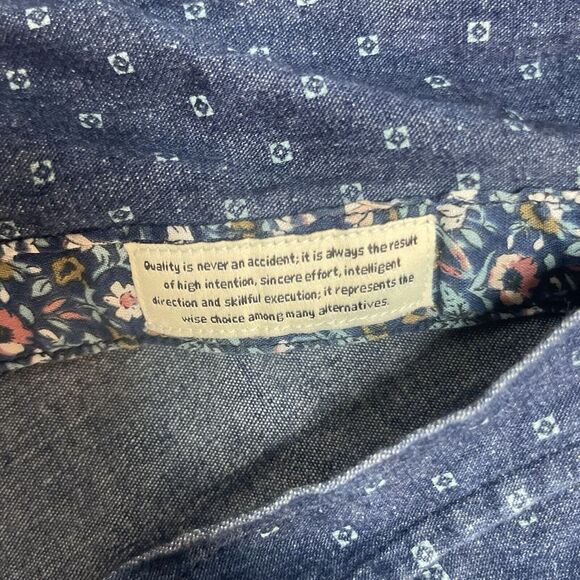 7 Diamonds Shirt Men Large Blue Button Down Geometric Innervisions SMK-6092 - Picture 10 of 15